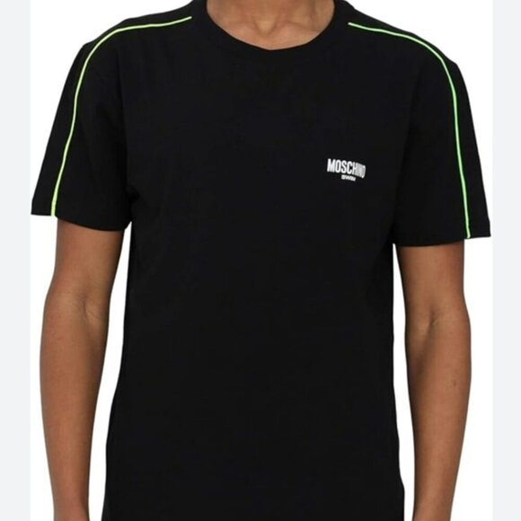 Moschino Swim Neon Stripe Accent T Shirt in Black size XS - Picture 13 of 13